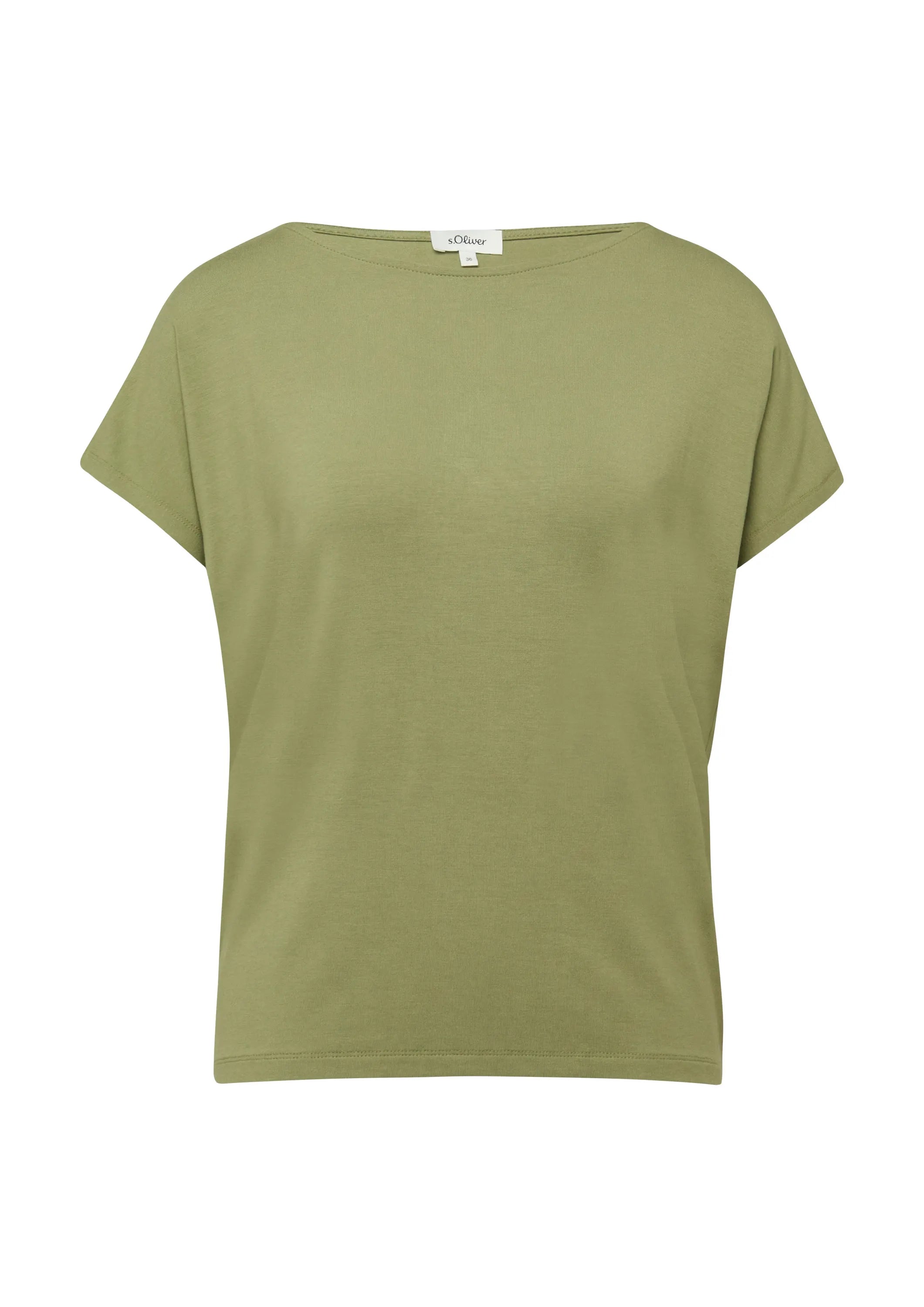 Jerseyshirt mit überschnittenen Schultern