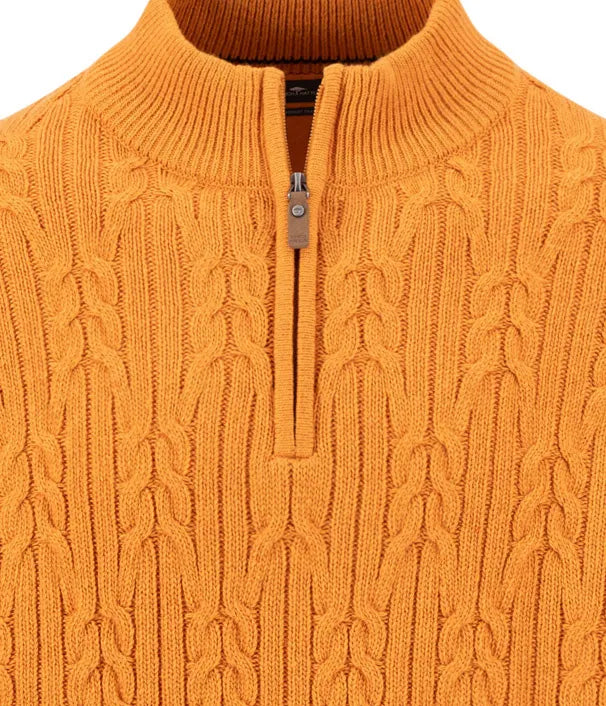 Zopfstrickpullover aus Wollmix