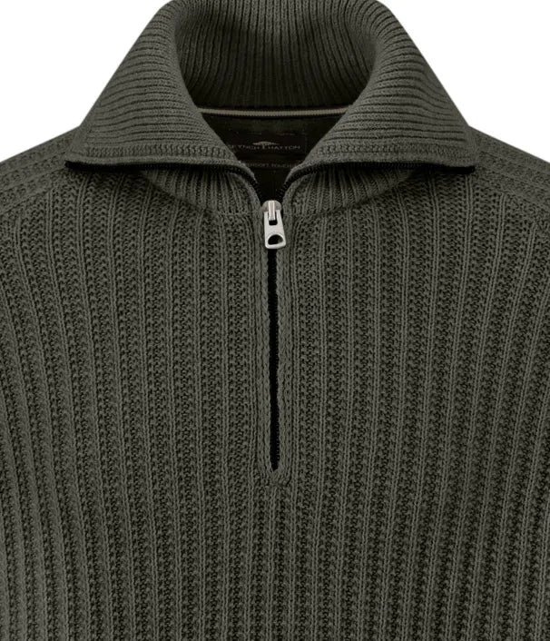 Strickpullover mit Quarter-Zip