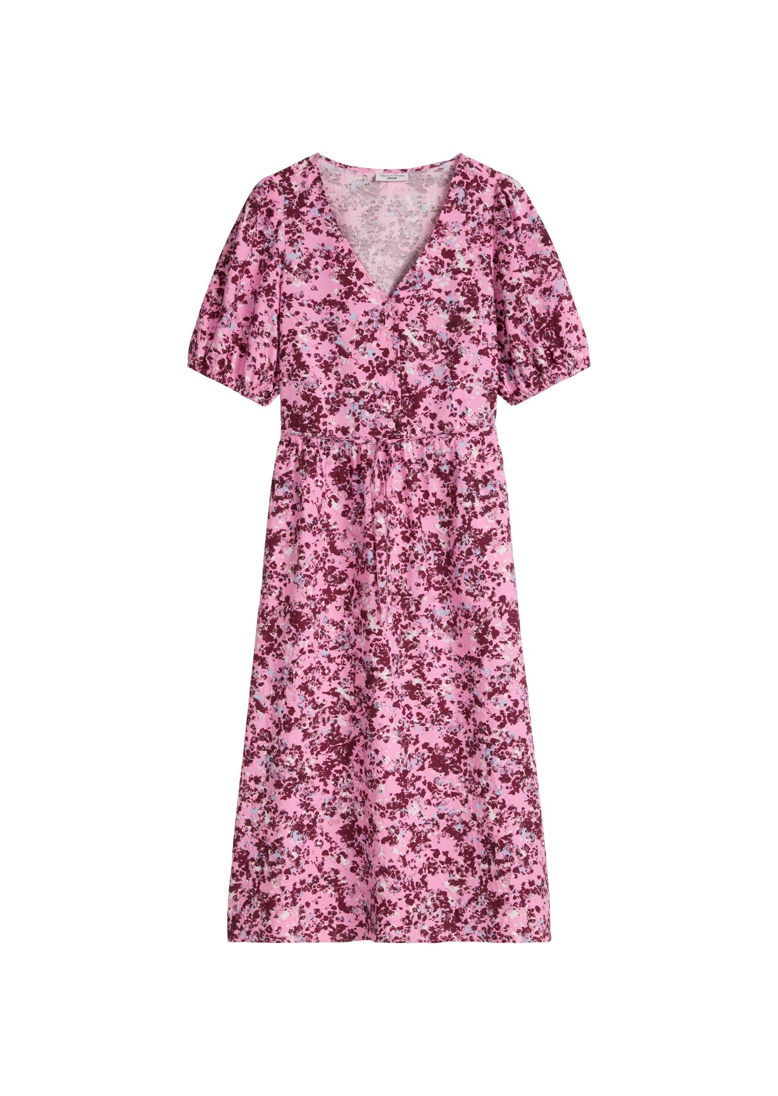 Freizeitkleid Midi mit V-Ausschnitt