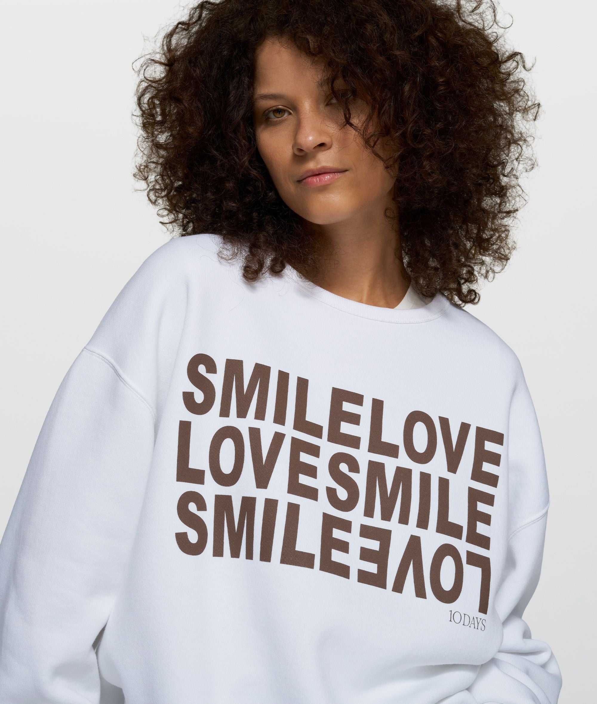 Sweatshirt oversized aus Baumwollmix