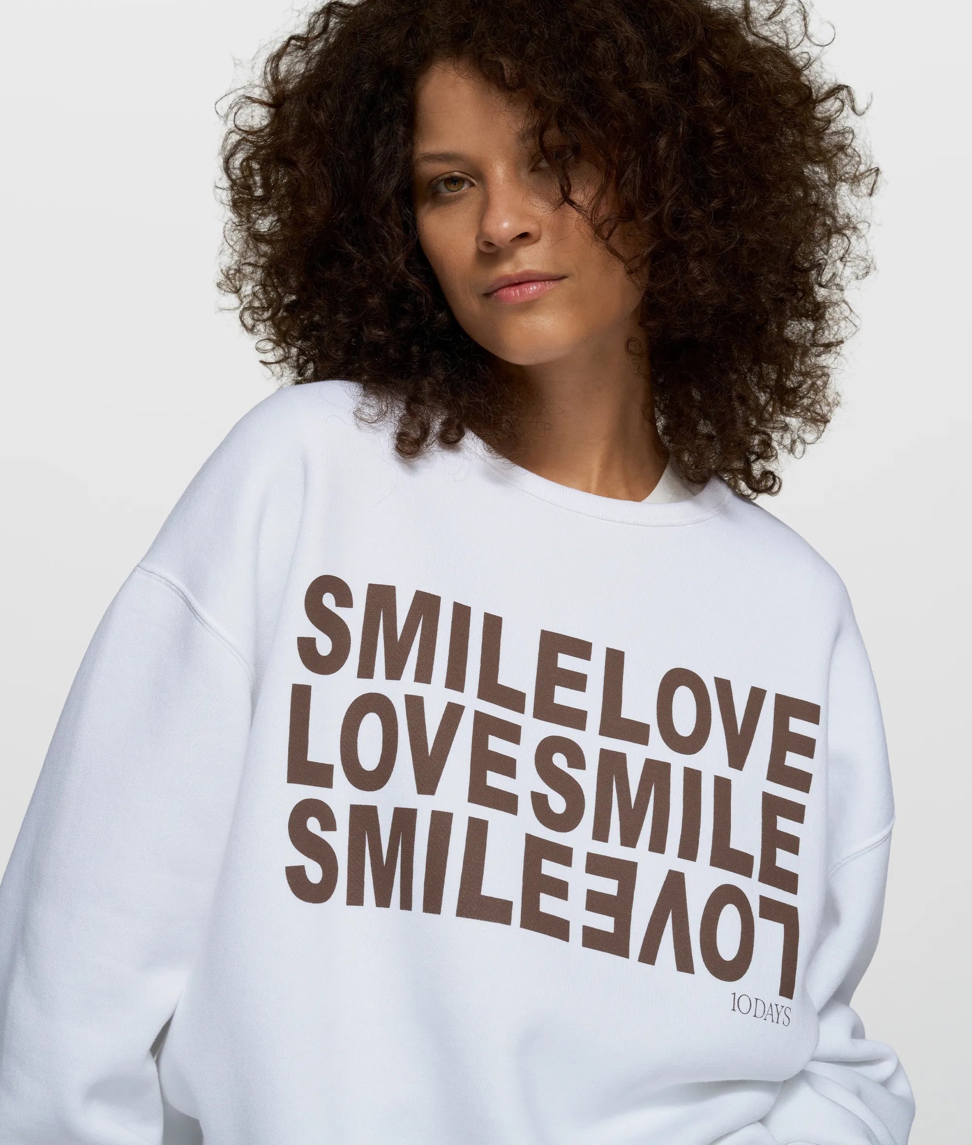 Sweatshirt oversized aus Baumwollmix