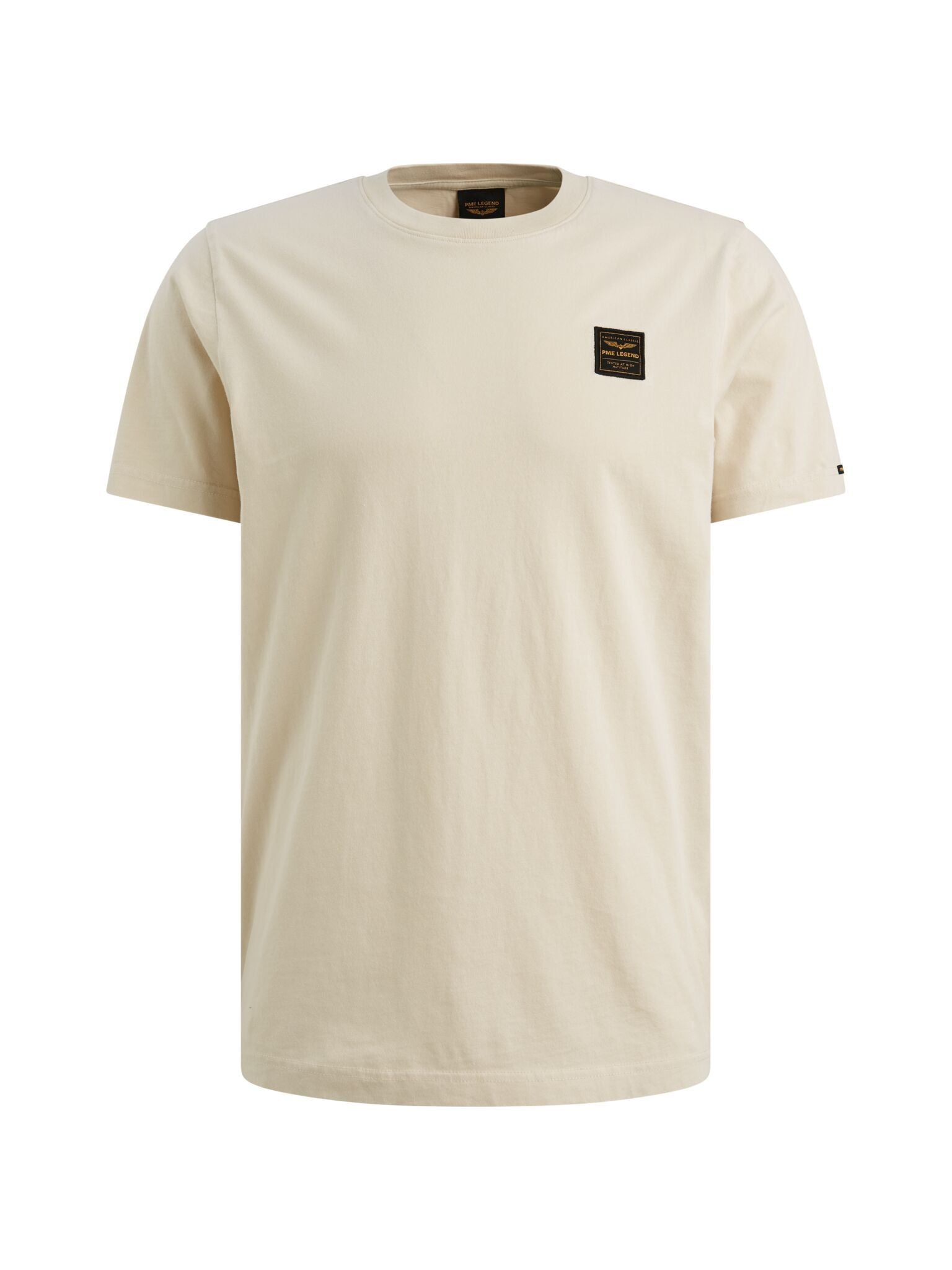 Short sleeve r-neck special washed, Bone White