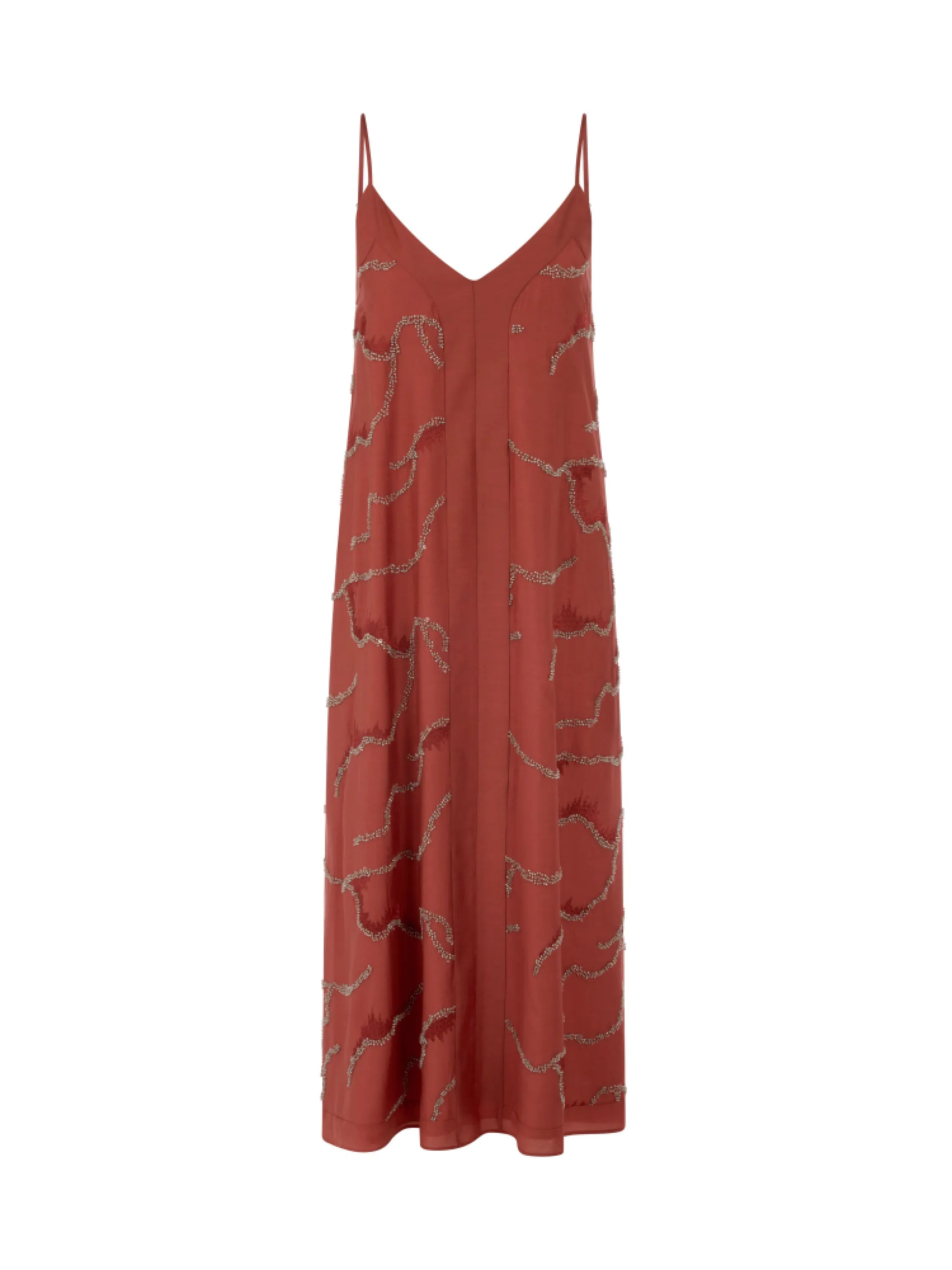 Sommerkleid Midi mit V-Ausschnitt