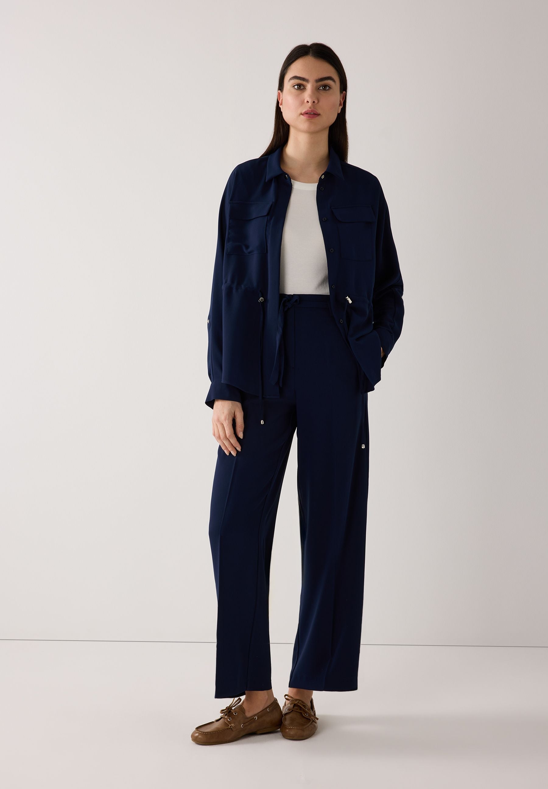 Hose Wide Leg mit Bügelfalte