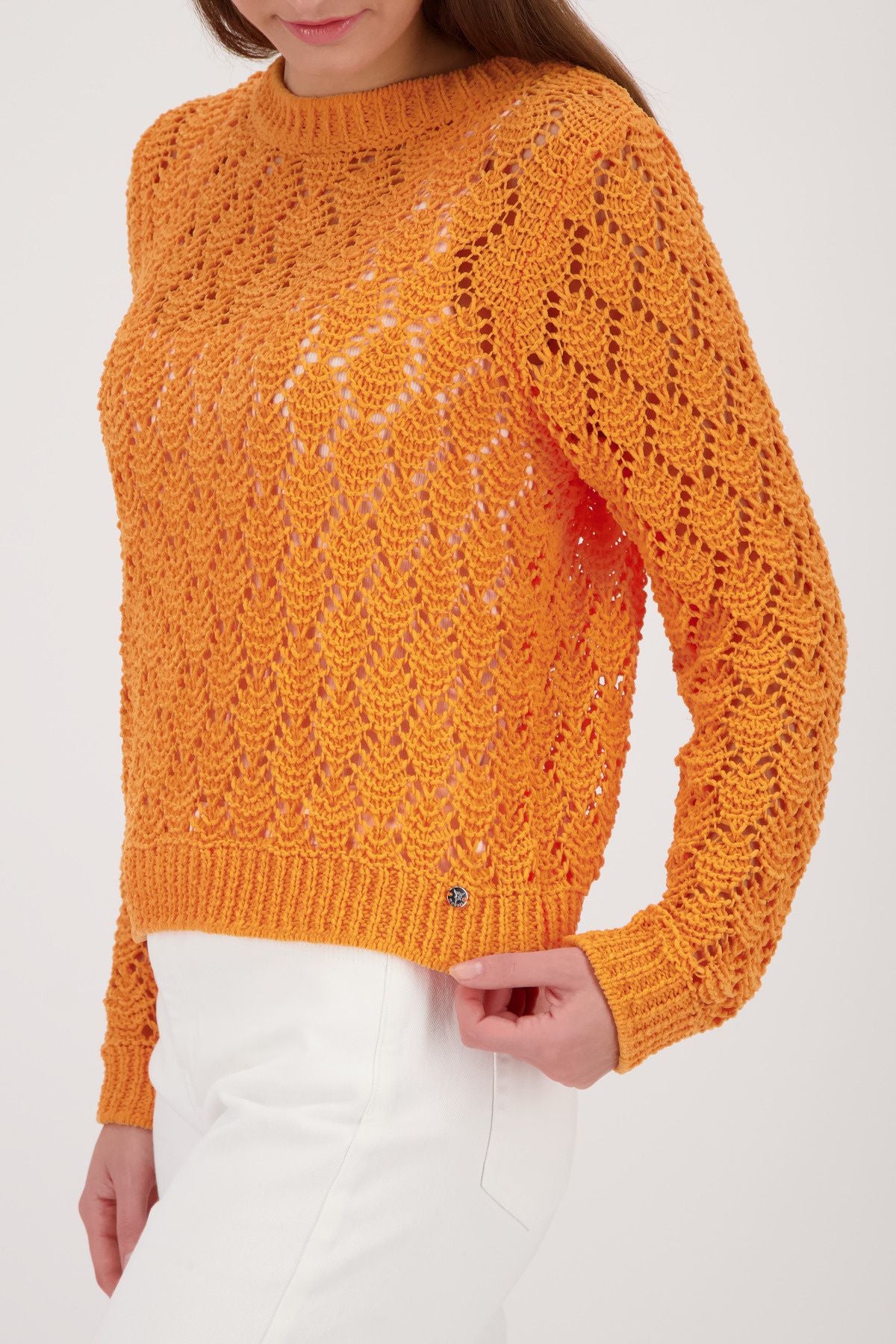 Strickpullover mit Rundhalsausschnitt