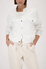 Sweatshirtjacke mit Stehkragen