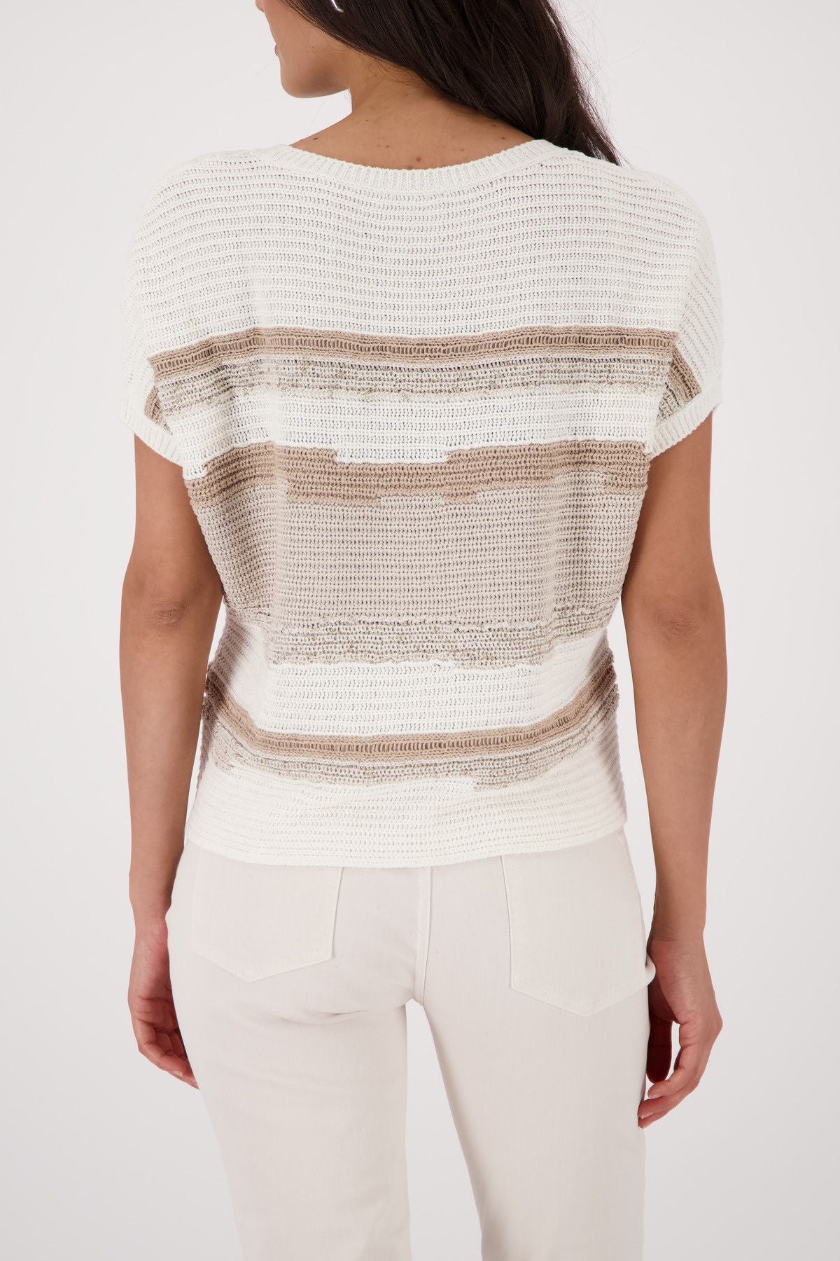 Strick-T-Shirt gestreift