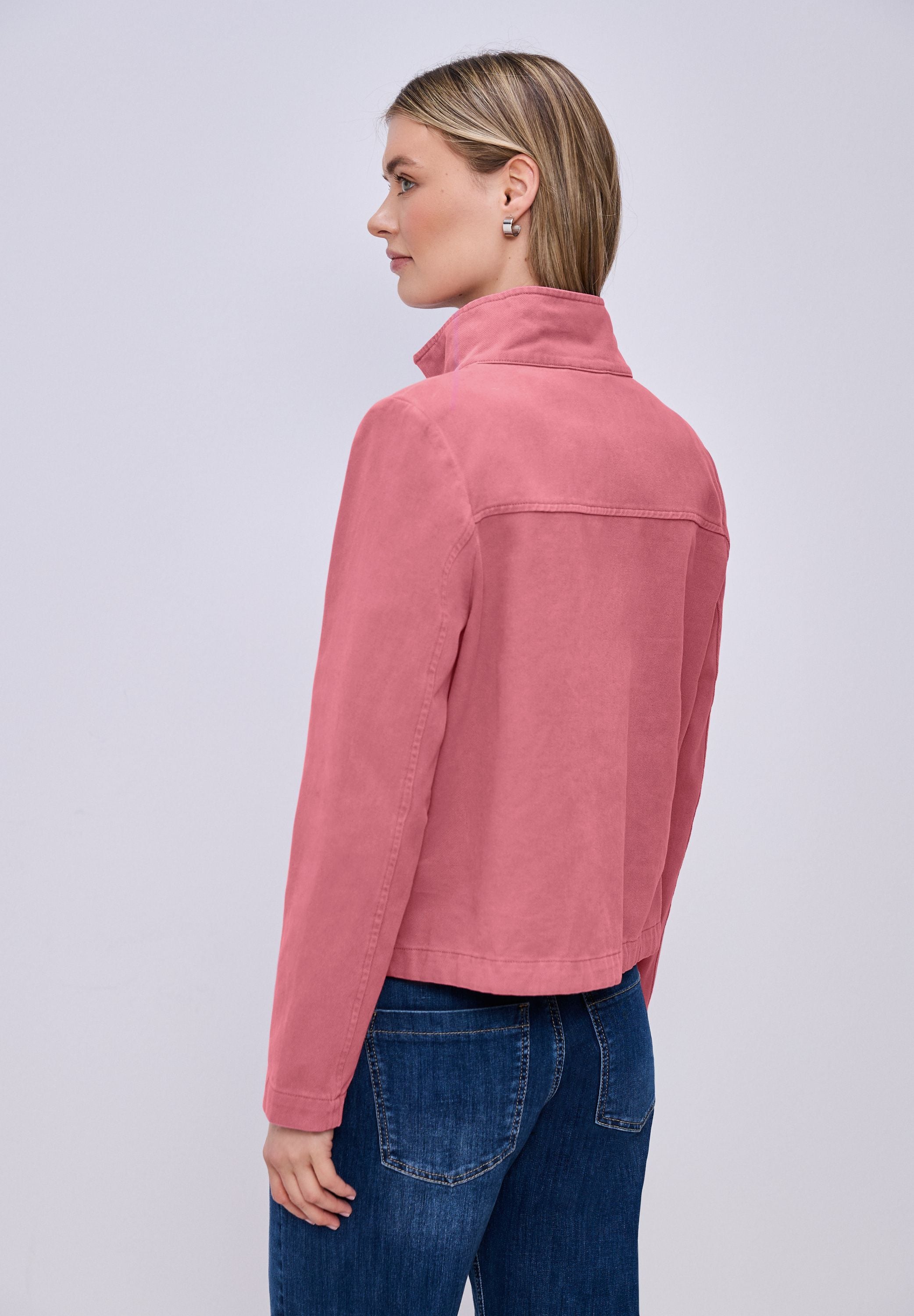 Baumwolljacke mit Stehkragen