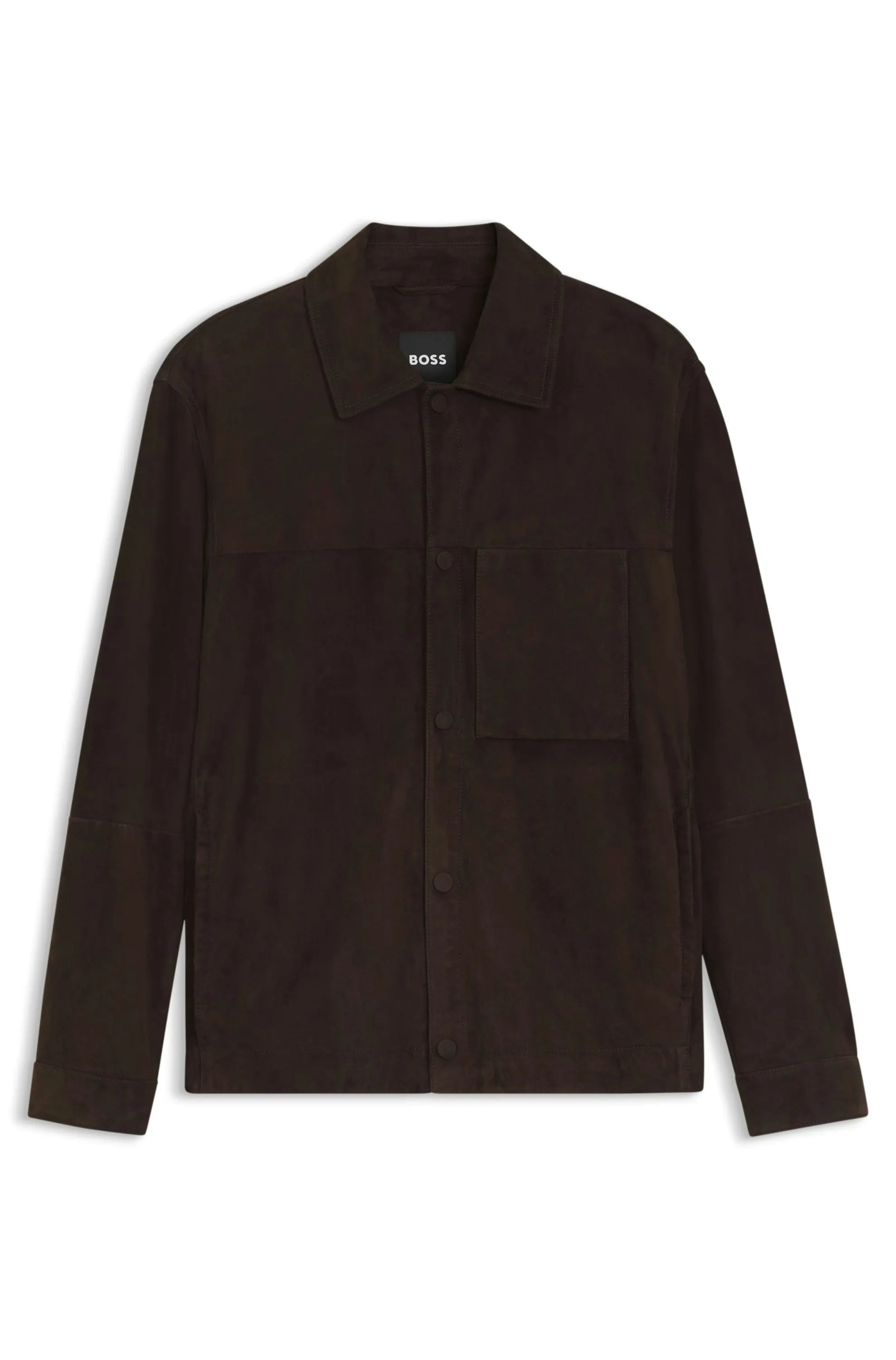 Lederjacke mit aufliegendem Kragen