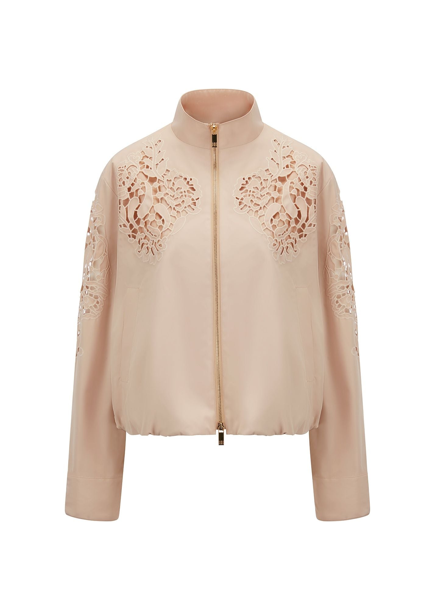 Blouson-Jacke mit Lochstick-Detail