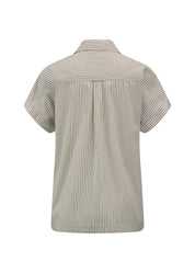 Bluse gestreift mit V-Ausschnitt