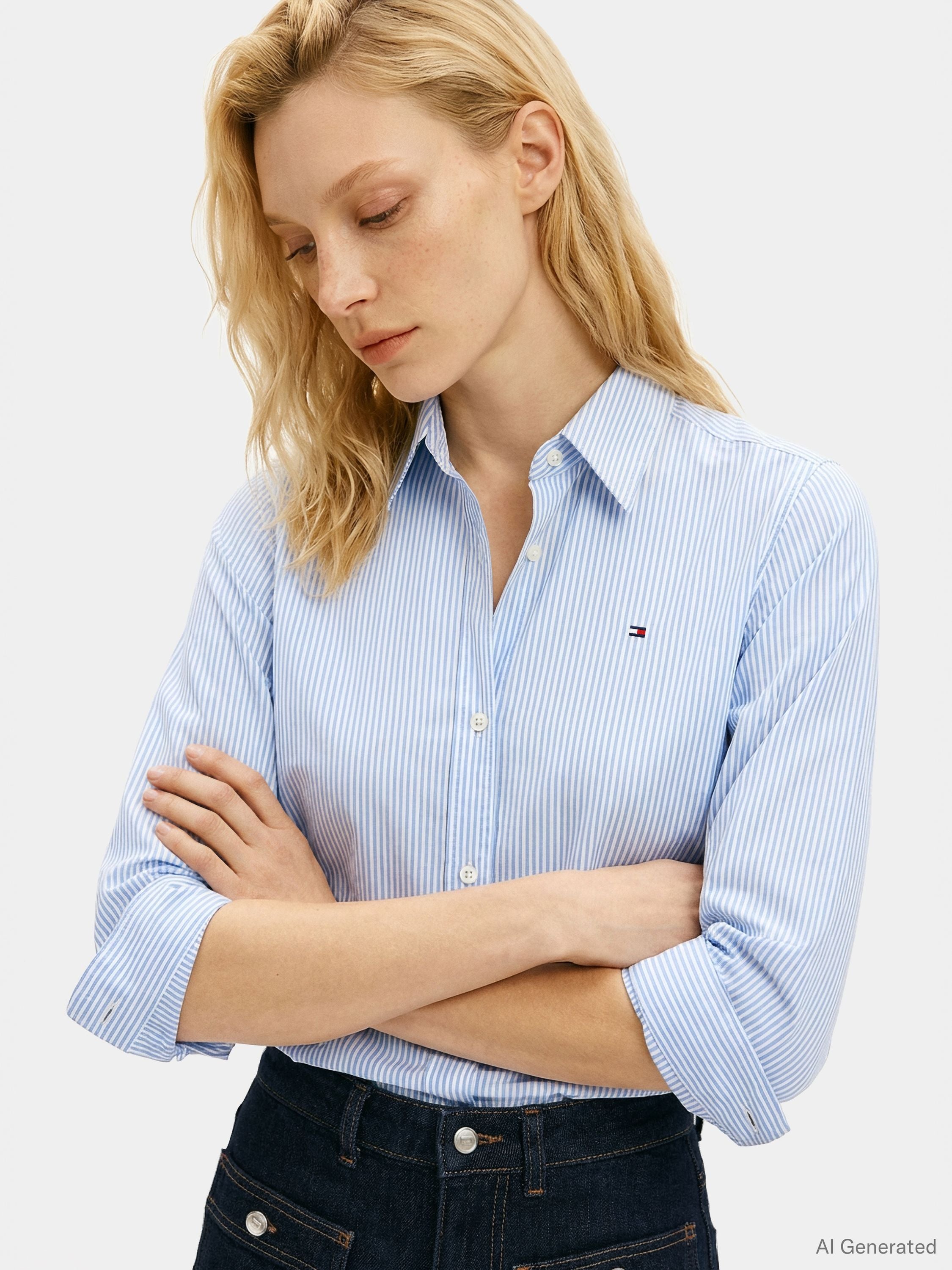 Bluse gestreift aus Baumwolle