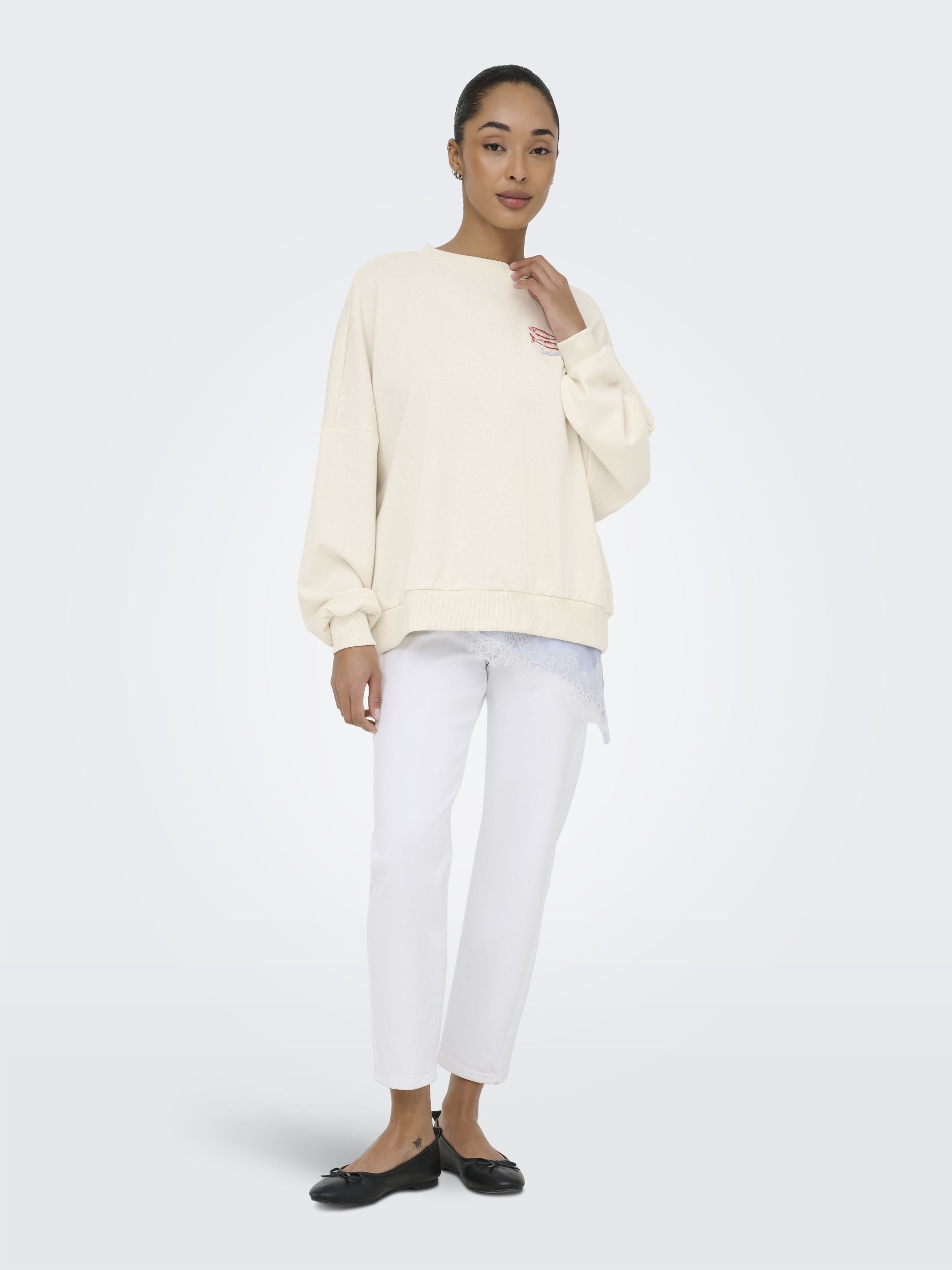 Sweatshirt ONLDEBORAH aus Baumwollmix