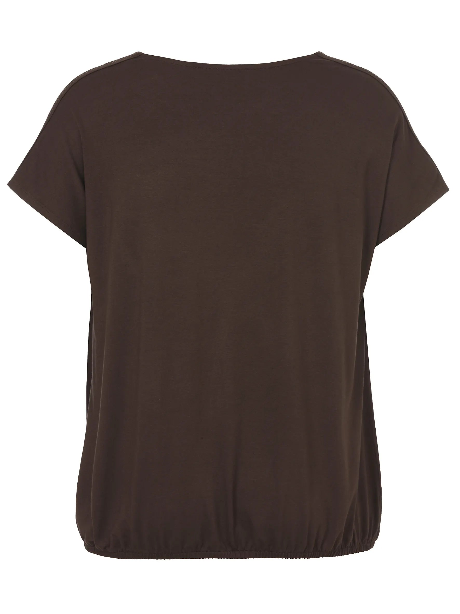 T-Shirt mit Wasserfall-Kragen