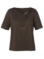 T-Shirt mit Kragen-Detail