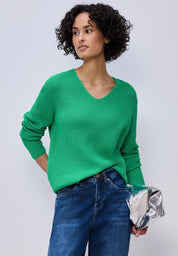 Strickpullover aus Baumwollmix