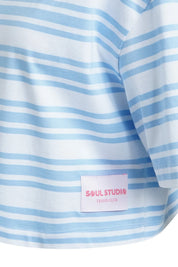 Boxy cropped T-shirt Striped