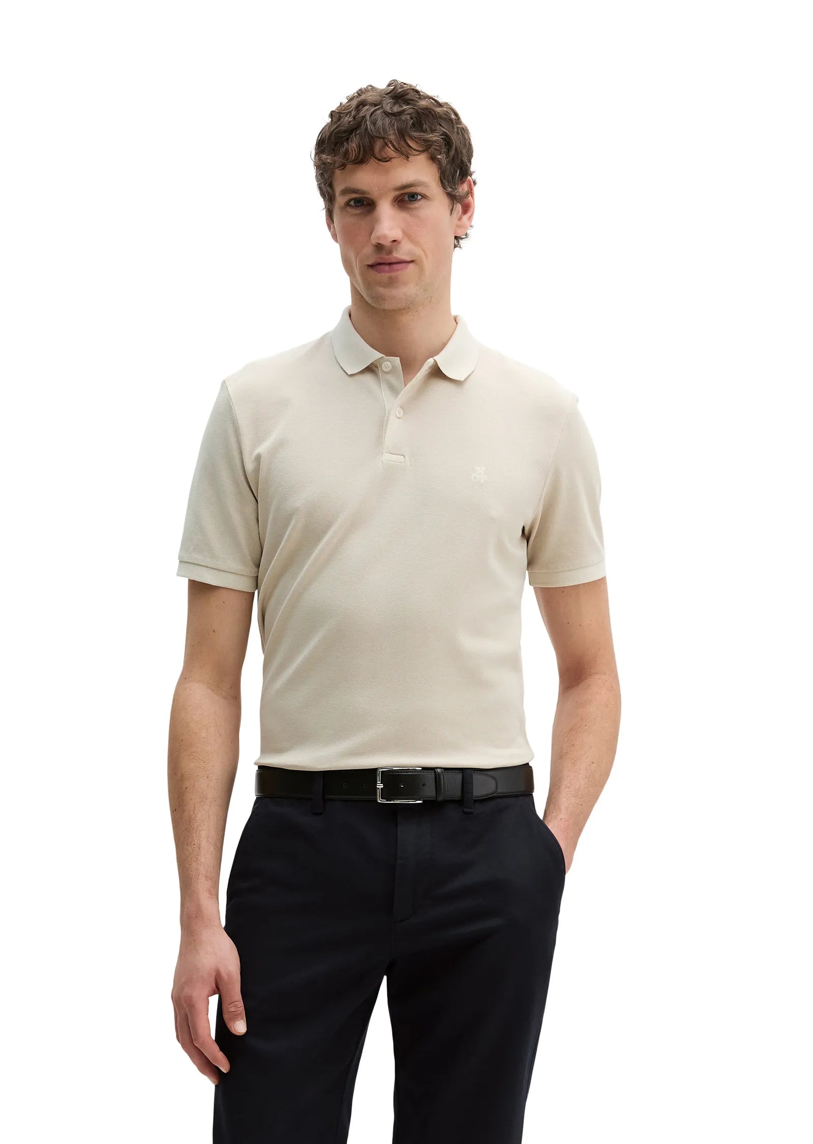 Poloshirt Piqué shaped  garment-dyed