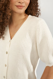 Strickcardigan aus Baumwollmix