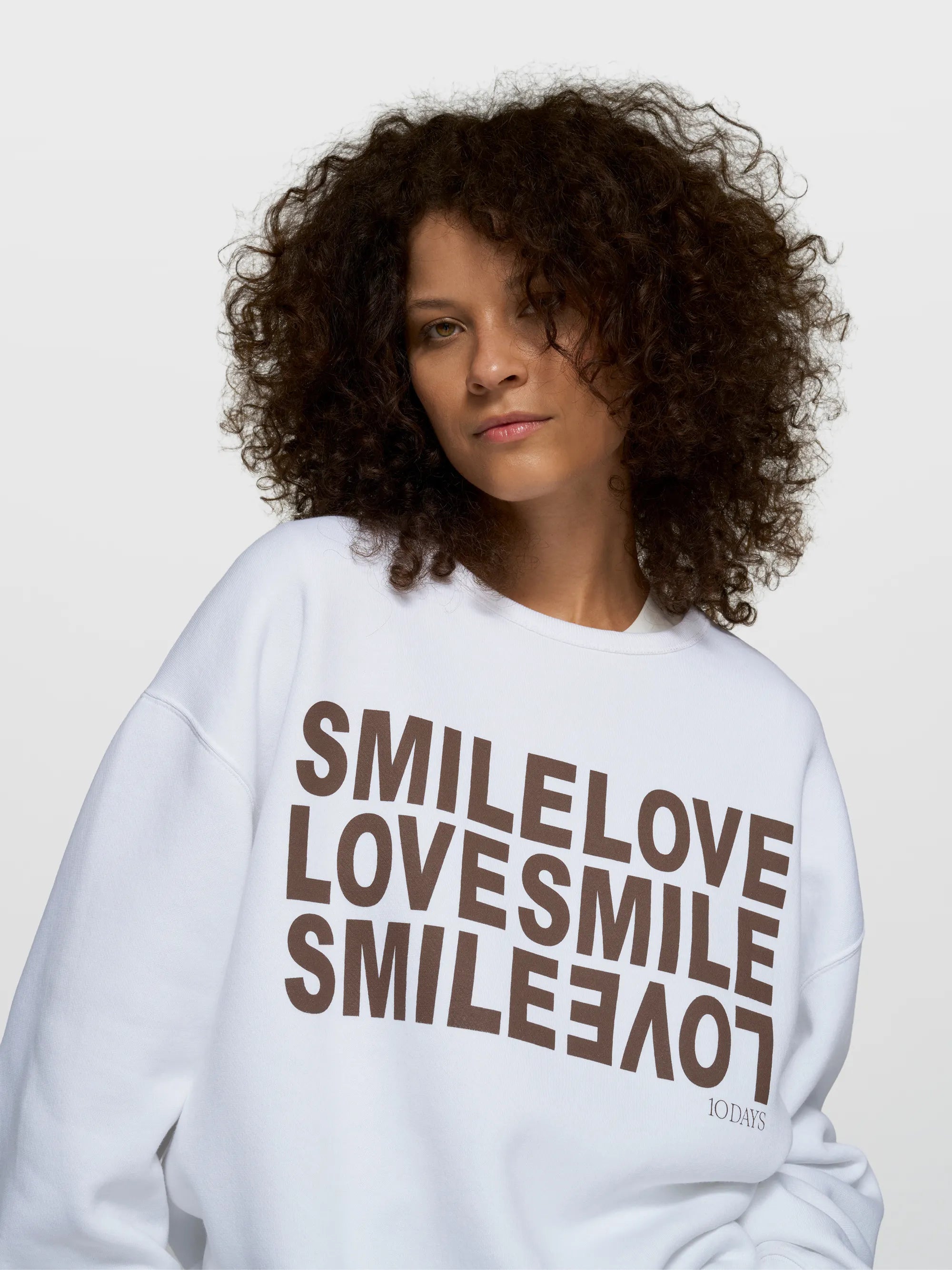 Sweatshirt oversized aus Baumwollmix