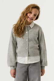 Strickjacke mit Hemdkragen