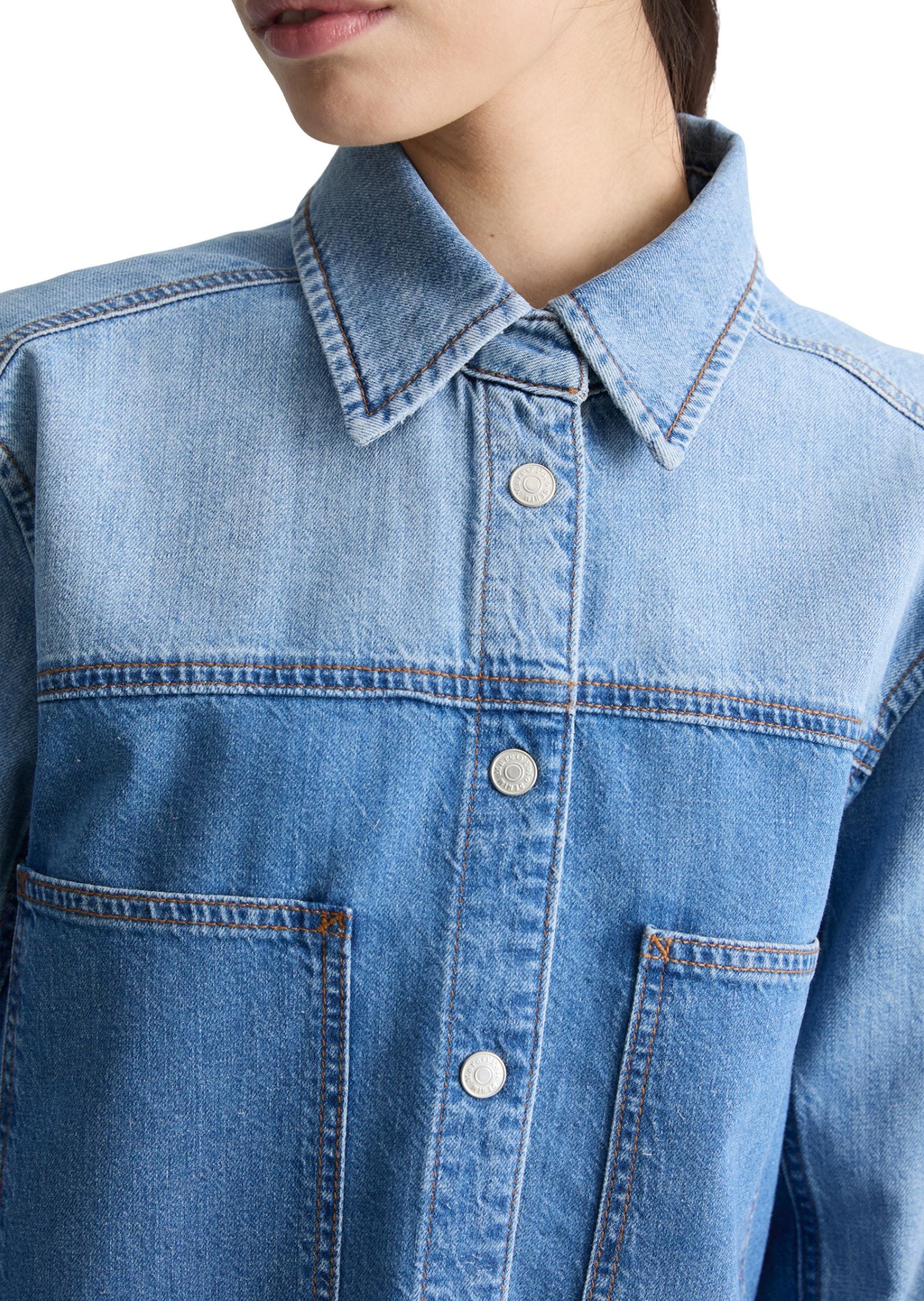 Jeansbluse aus Baumwolle