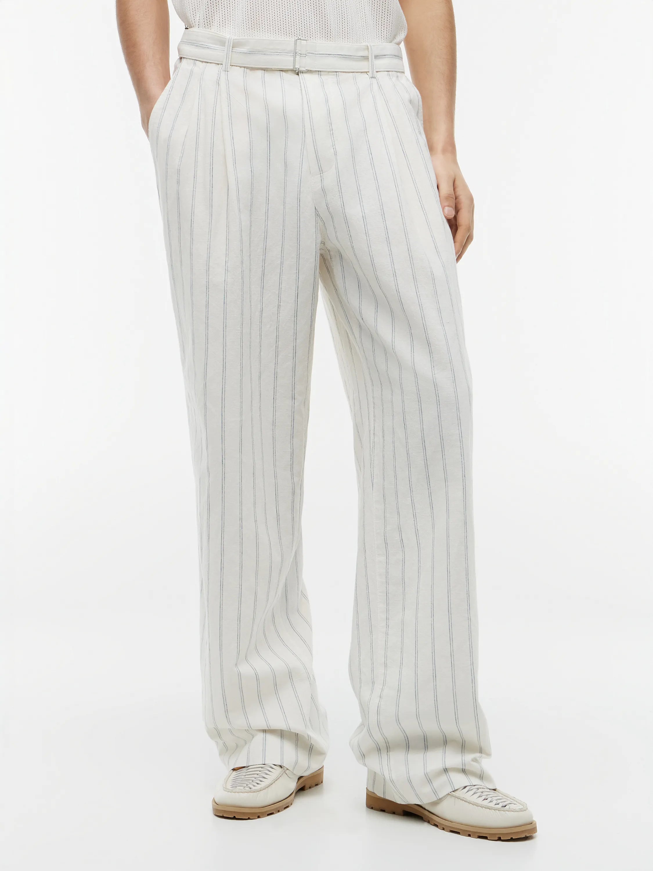 Leinenhose Loose Fit