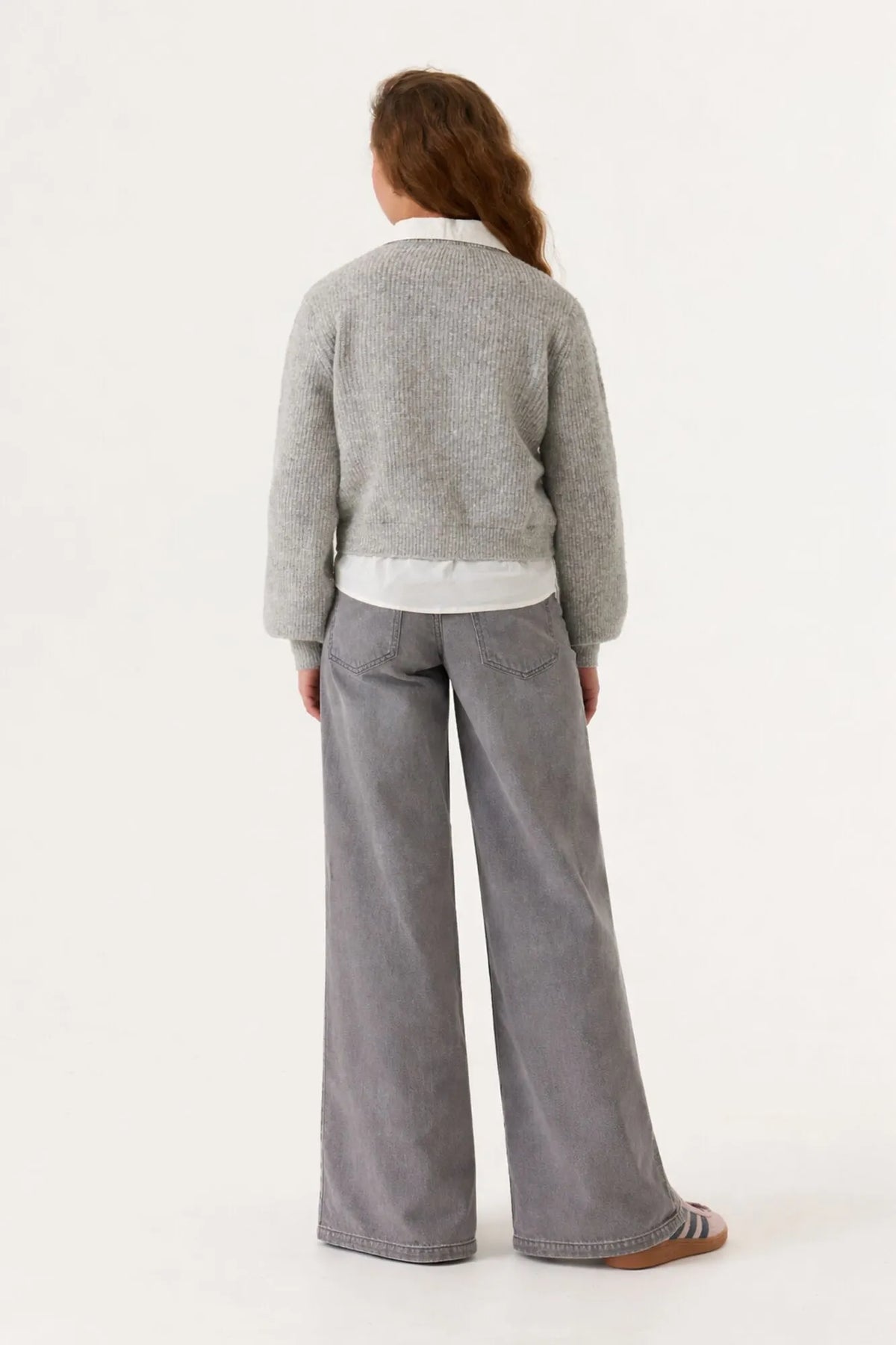 Strickjacke mit Hemdkragen