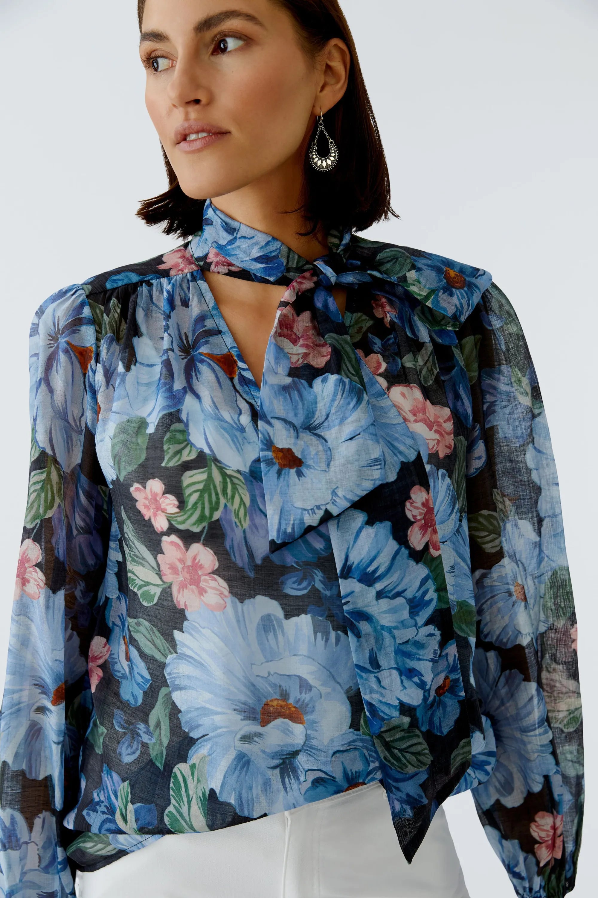 Bluse floral aus Viskosemix