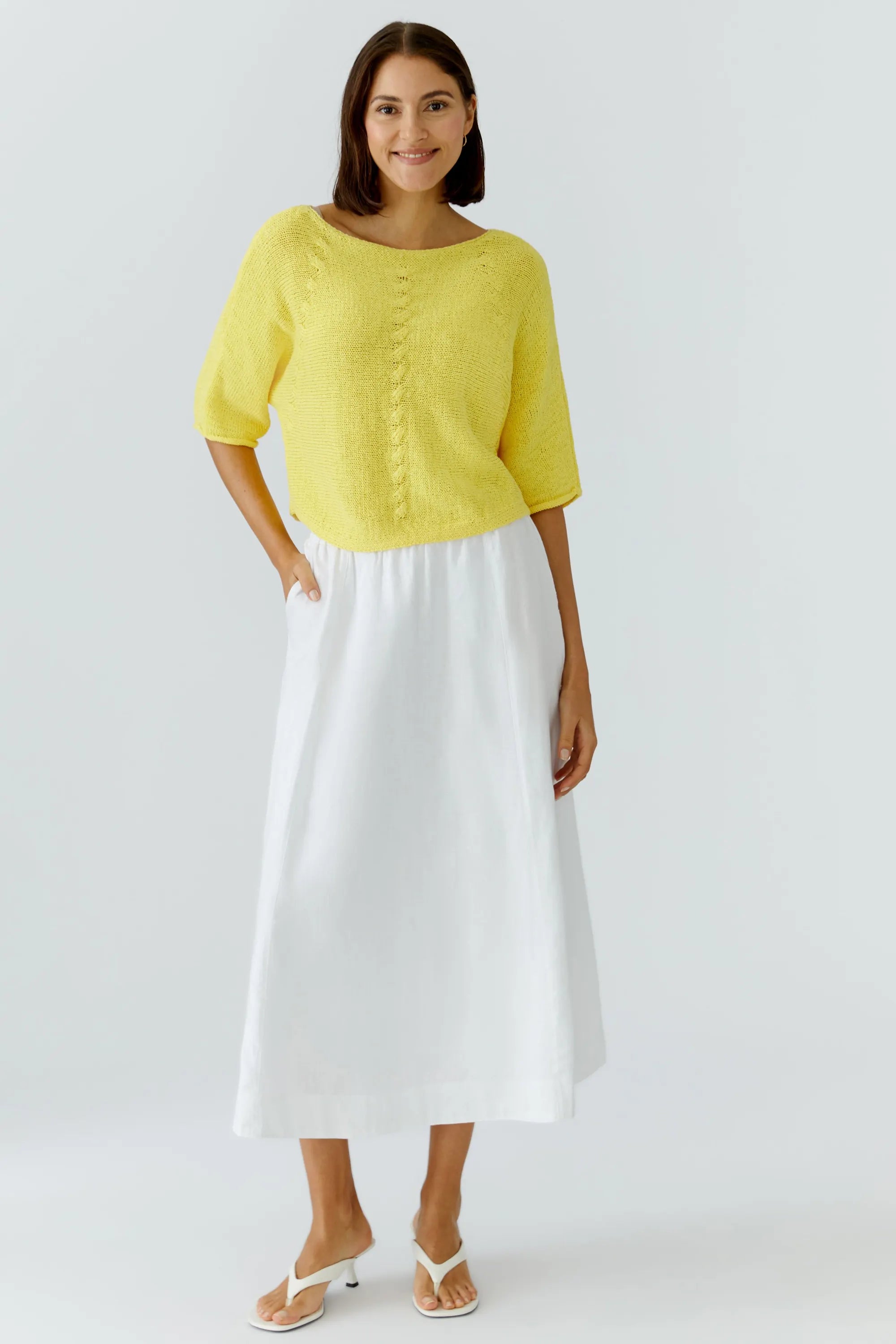 Leinenrock Midi
