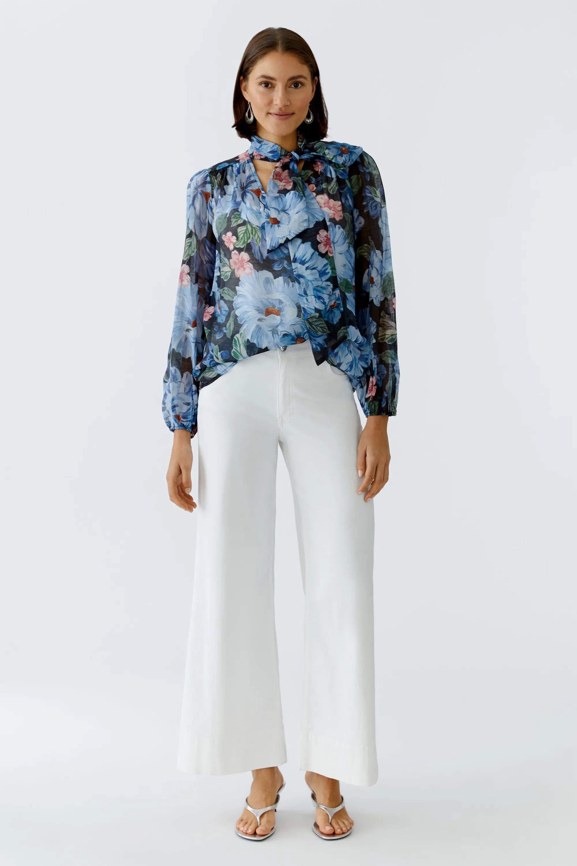 Bluse floral aus Viskosemix