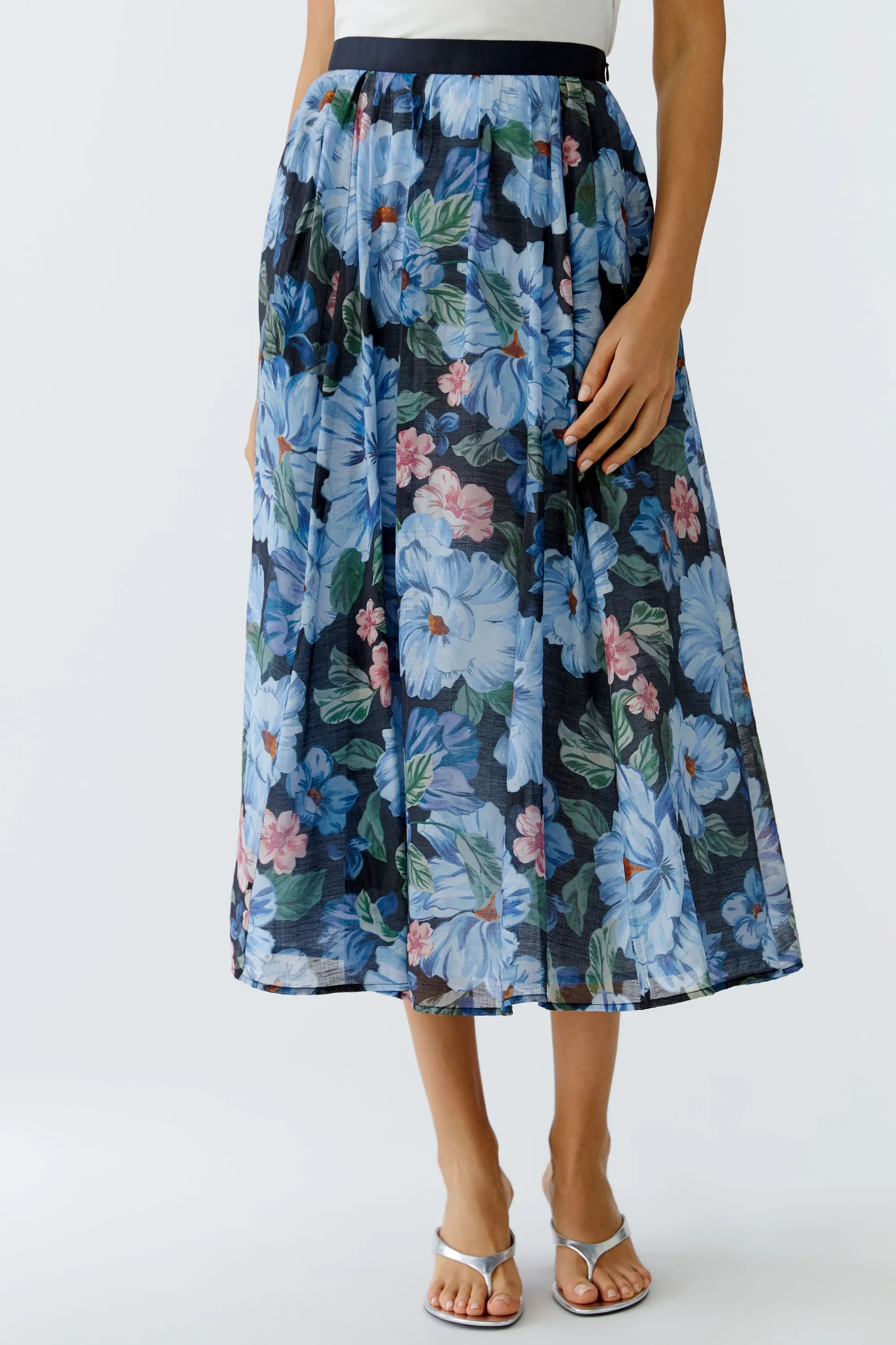 Ausgesteller Rock Midi floral