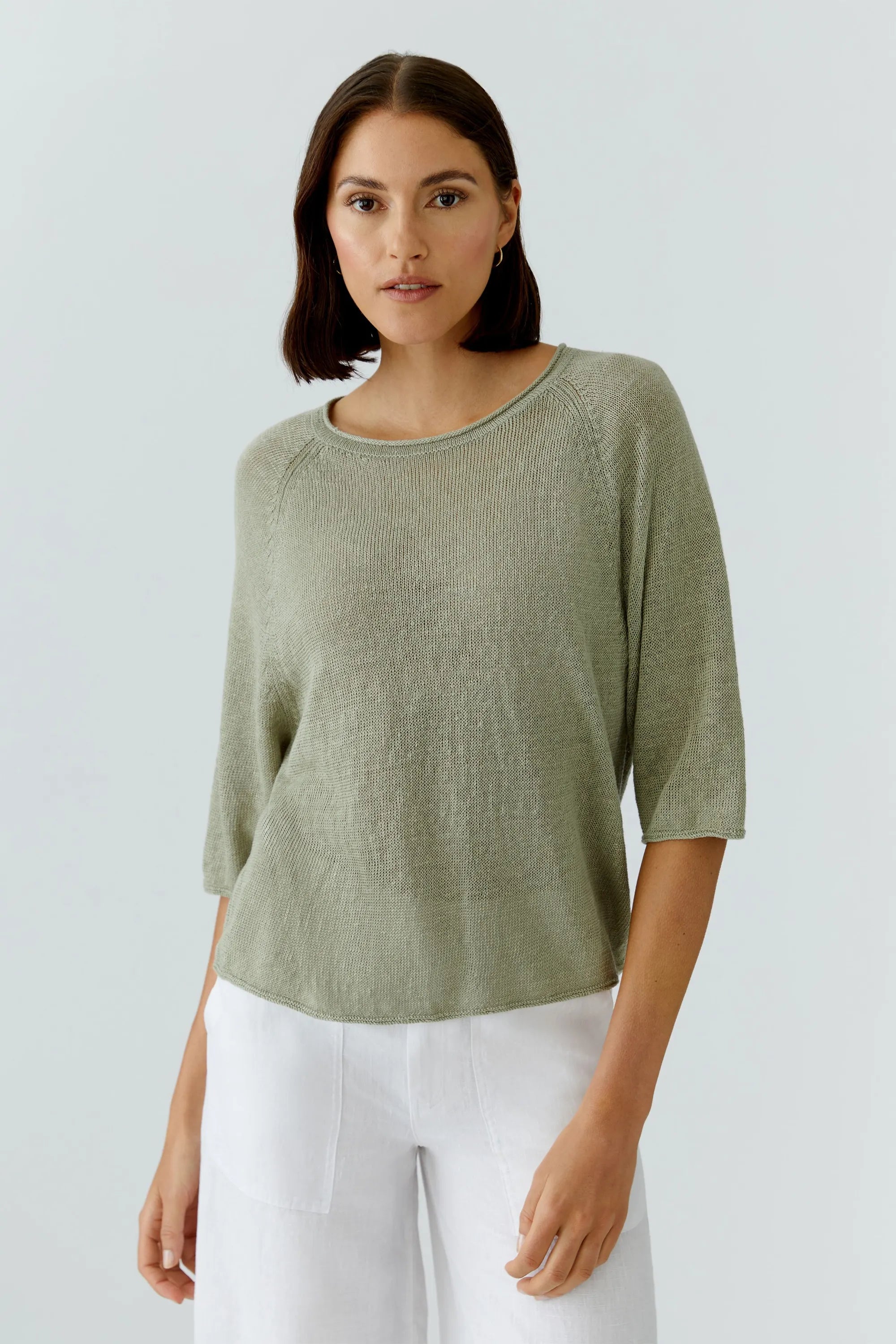 Strickpullover aus Leinen
