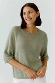 Strickpullover aus Leinen