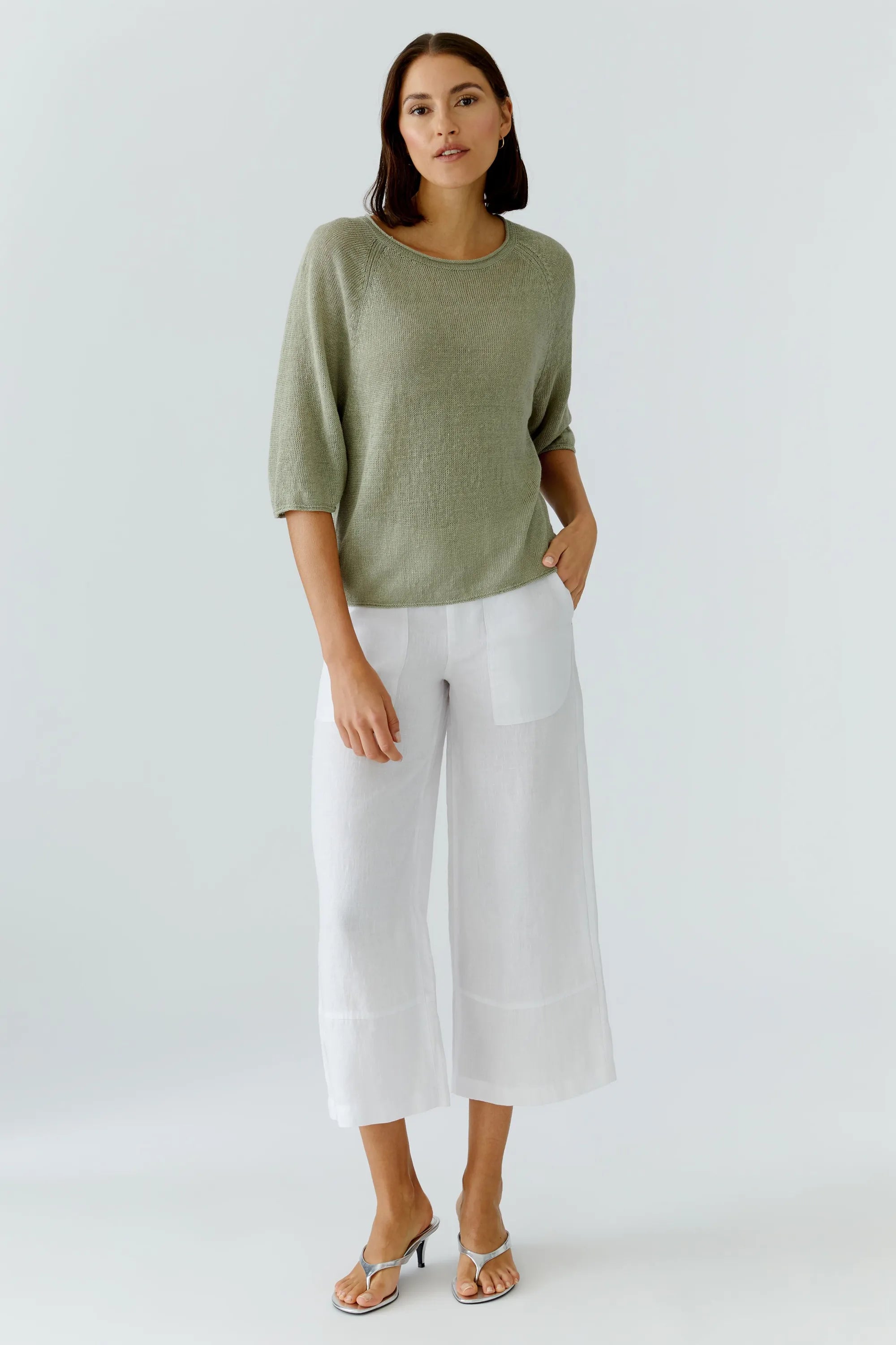 Strickpullover aus Leinen