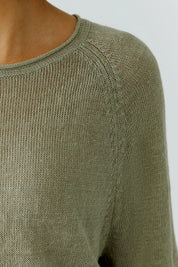 Strickpullover aus Leinen