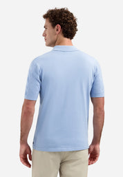 Strick-Poloshirt aus Baumwollmix