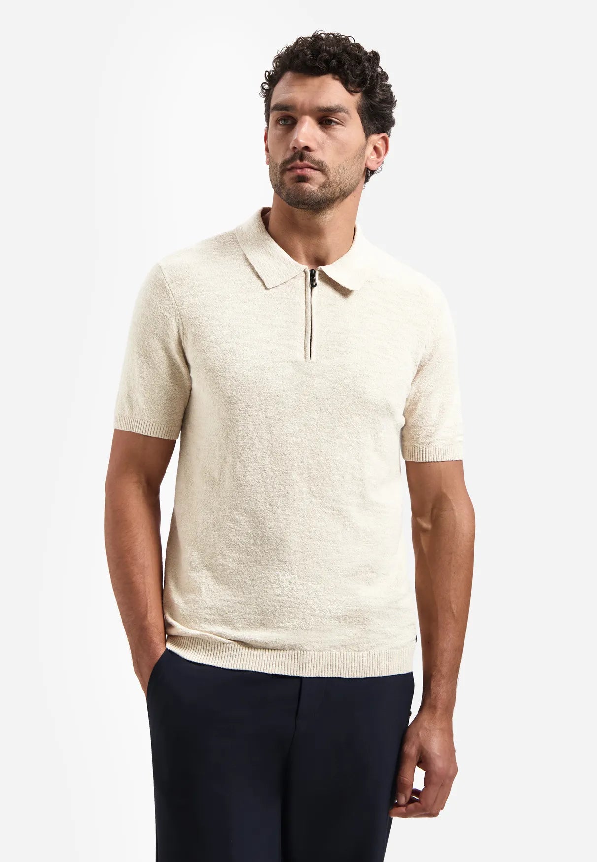 Strick Polo-Shirt