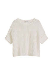 Kurzarm-Strickpullover Boxy Fit