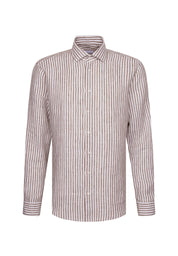 Leinenhemd gestreift Regular Fit