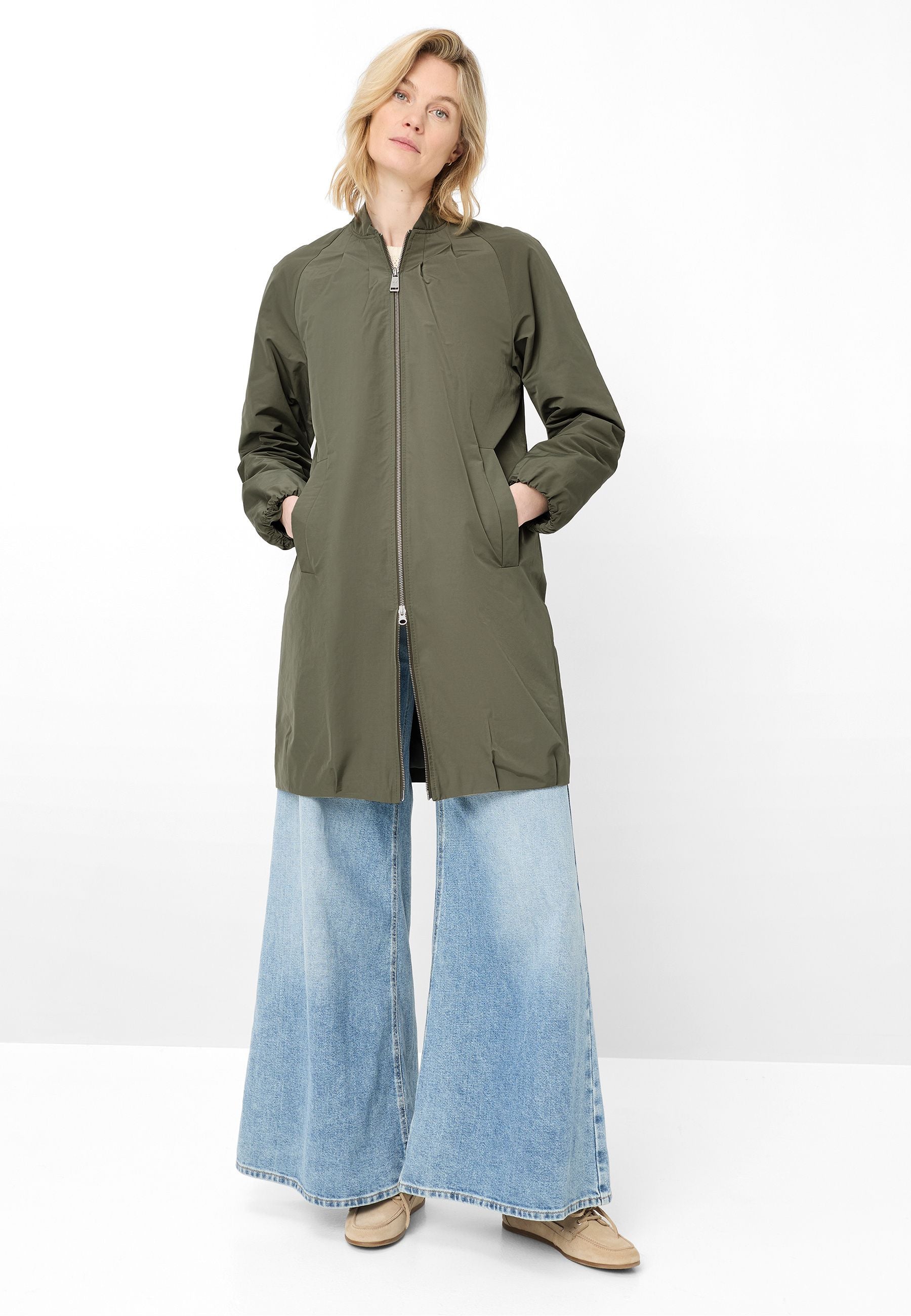 Blouson-Mantel mit Stehkragen