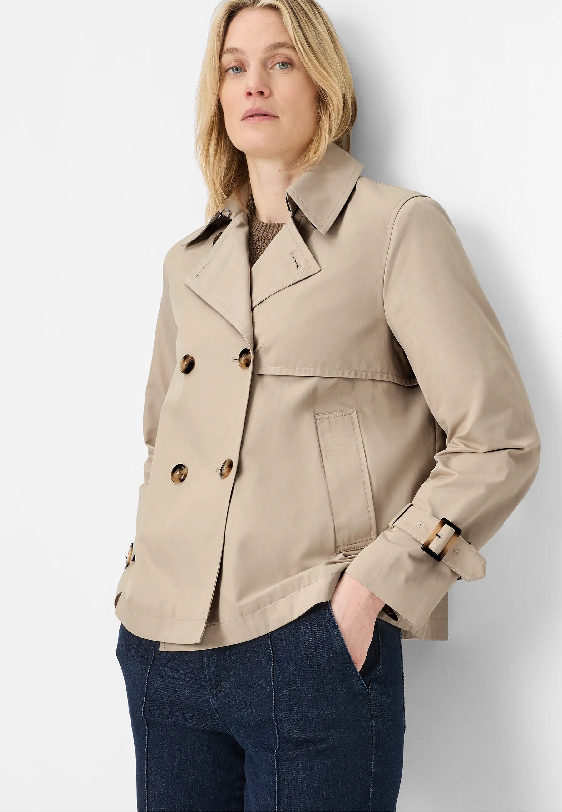 Übergangsjacke mit Reversekragen