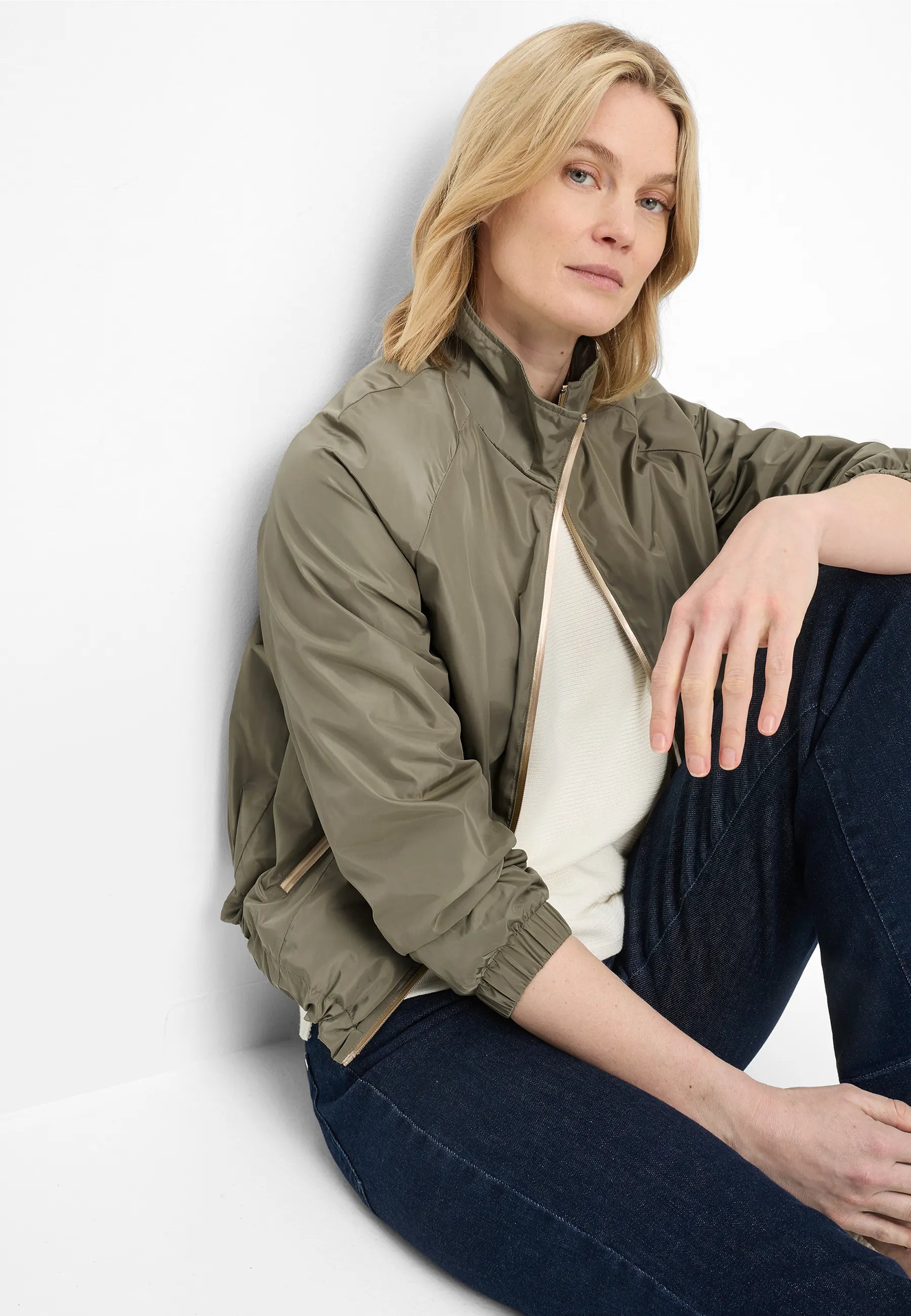 Blouson-Jacke mit Stehkragen