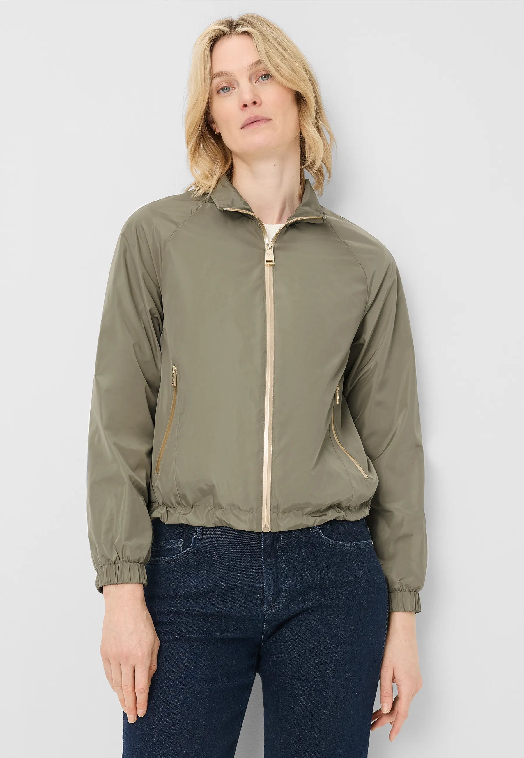 Blouson-Jacke mit Stehkragen