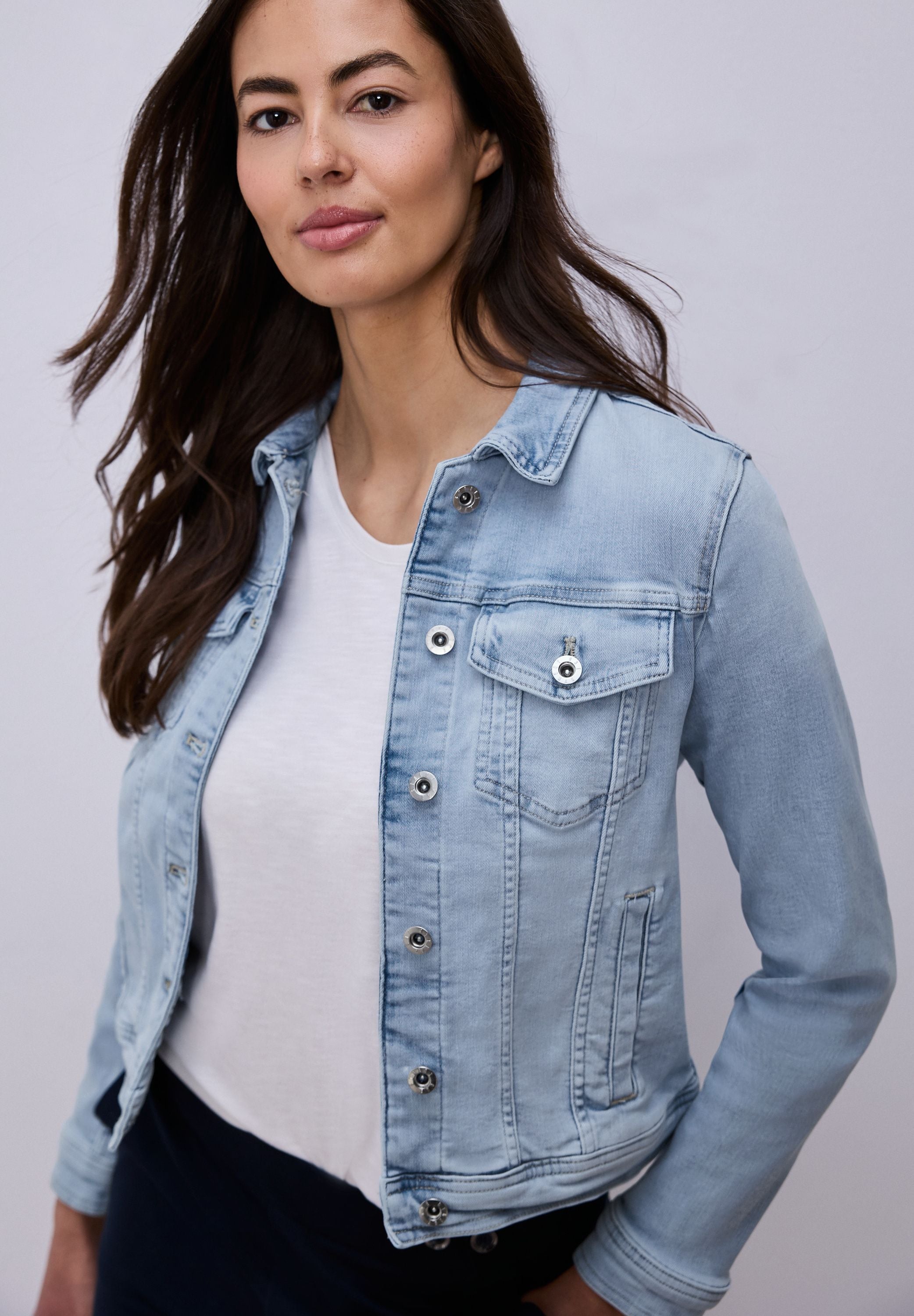 Jeansjacke Regular Fit aus aus Baumwollmix
