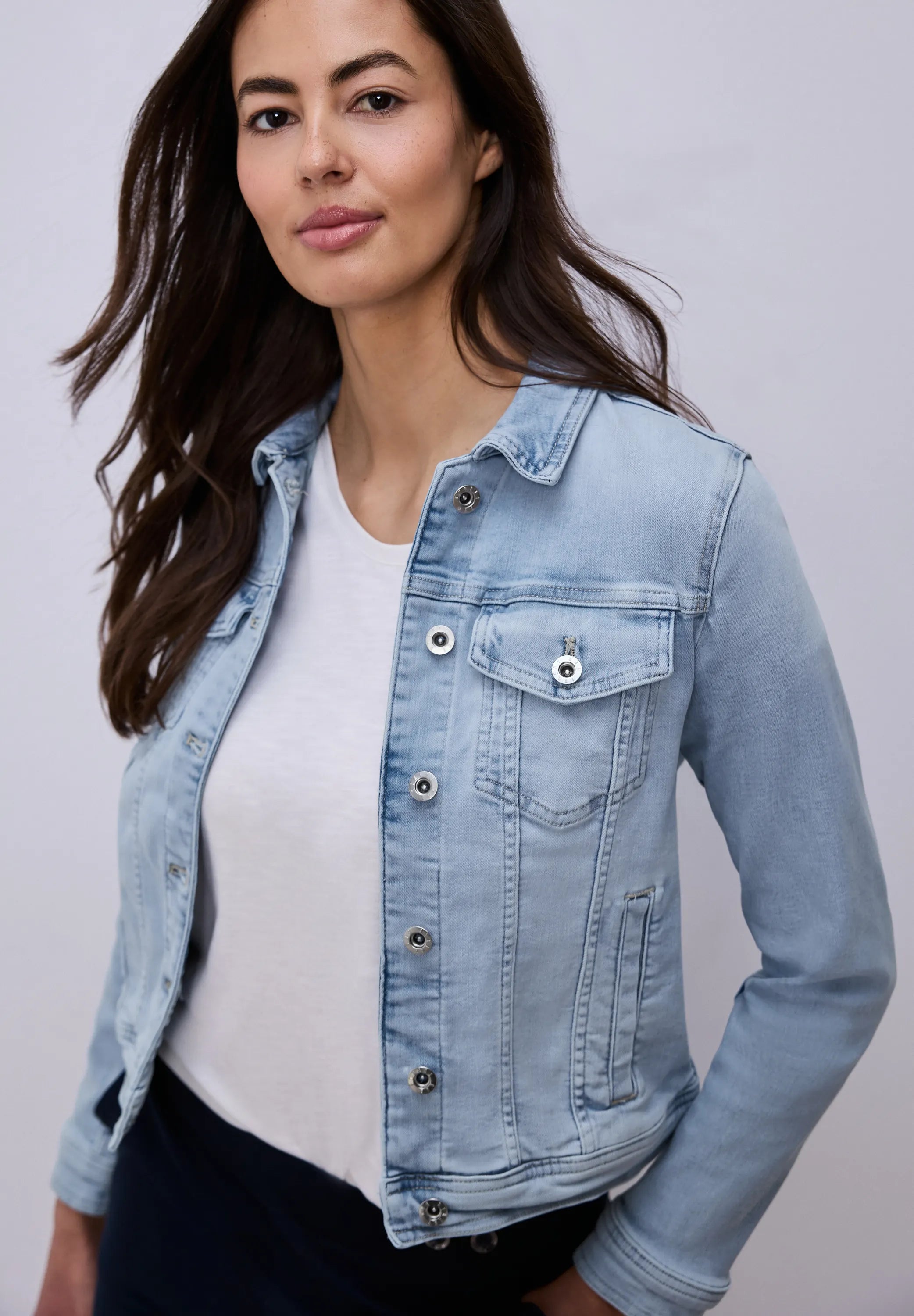 Jeansjacke Regular Fit aus aus Baumwollmix