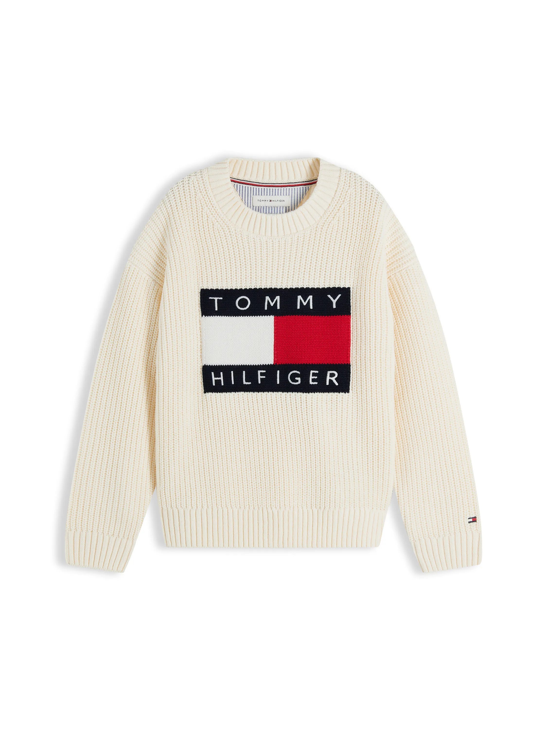 Strickshirt mit Logoprint