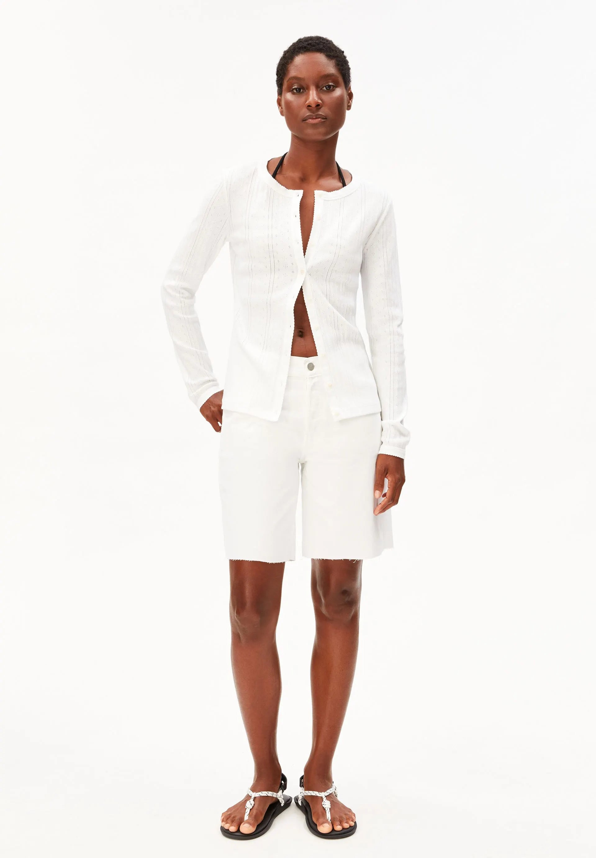 Strick-Cardigan POINTELLE aus Bio-Baumwolle