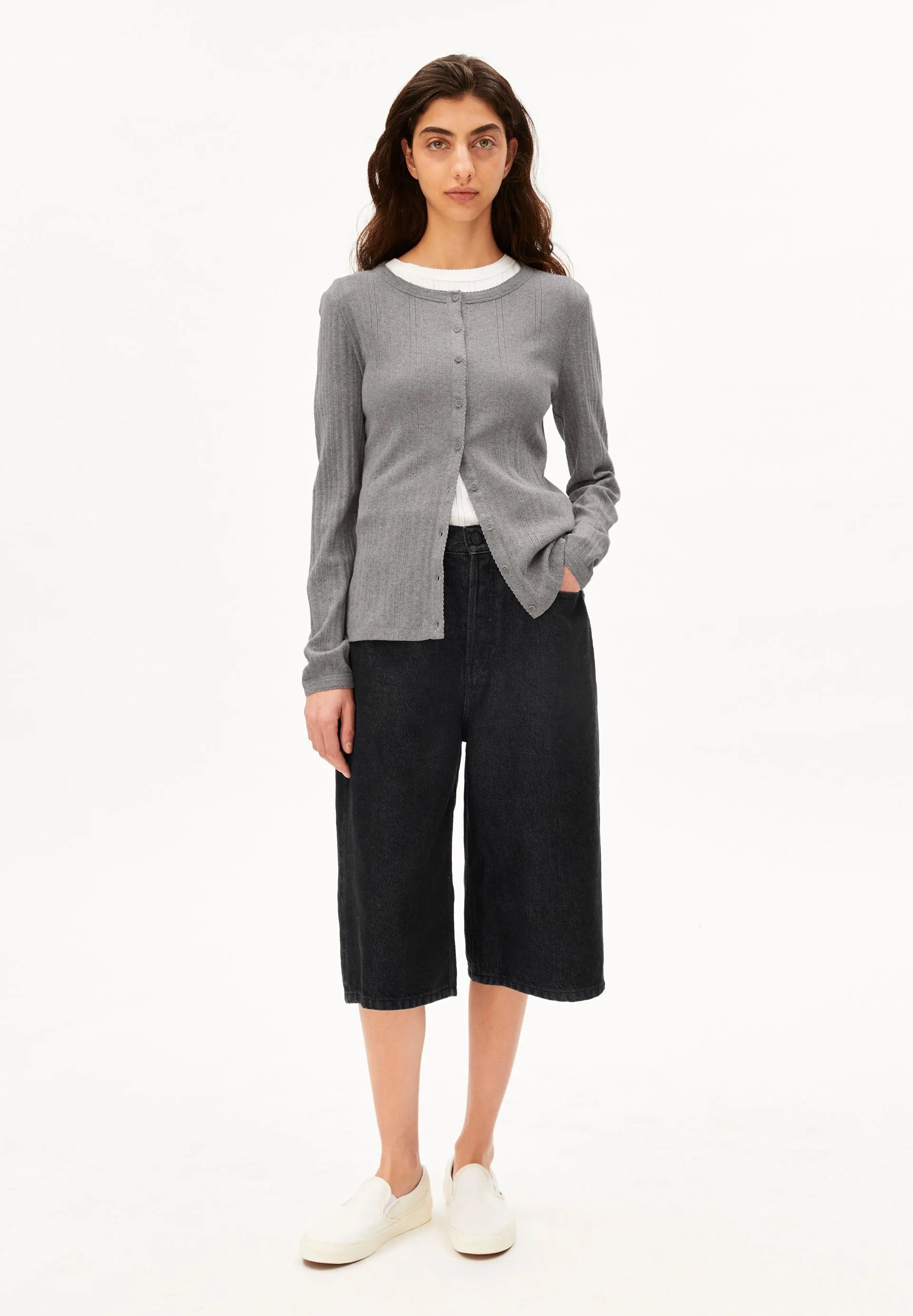 Strick-Cardigan POINTELLE aus Bio-Baumwolle